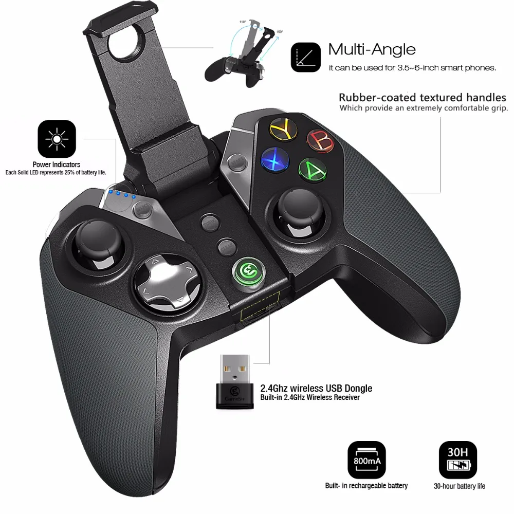 GameSir G4s Bluetooth 2,4G беспроводной игровой Moba контроллер геймпад для Android смартфон ПК PS3 планшет NES консоль джойстик