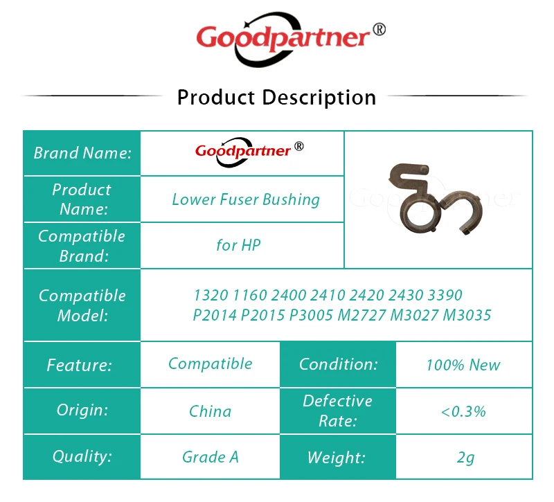 10X нижний валик для термического закрепления втулка для hp 1320 1160 2400 2410 2420 2430 3390 P2014 P2015 P3005 M2727 M3027 M3035 RC1-3609 RC1-3610