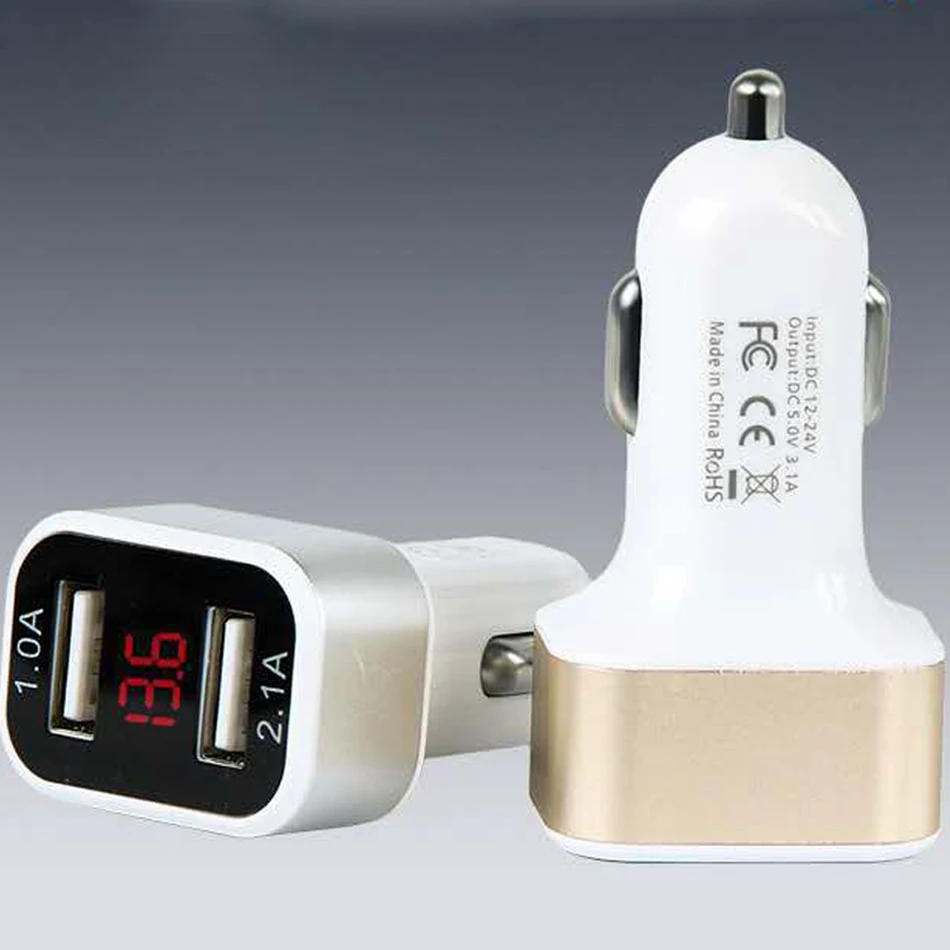 Fiuzd Dual USB Car Charger for Huawei p 20 lite mate20 mate 20 pro lite y9 2019 usb phone charger for Samsung s10 e s10 s9 s8  Car-charger2