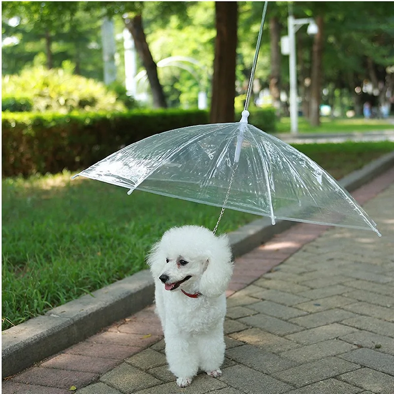

Transparent Dog Umbrella Love Dog Cat Pet Shelter Rain Special Poe Transparent Umbrella