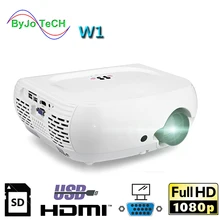 ByJoTeCH W1 Full HD1080P светодиодный проектор 2500 люменов 3D видео домашний кинотеатр проектор HDMI мульти экран взаимодействие projetor Vs X9