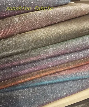 

Shiny glitter sequins african indian tulle mesh fabric for wedding dress