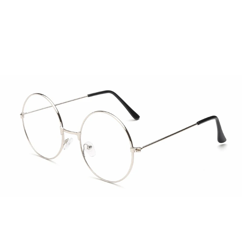 Iboode Новые Классические винтажные очки с круглой оправой Плоские линзы близорукость оптическое зеркало простые металлические женские мужские оправы для очков 1 шт - Цвет оправы: C4