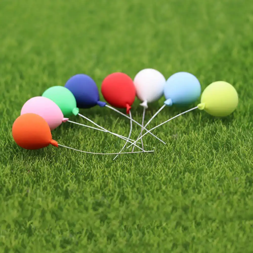 8pcs Miniatur Bunte Ballons Luftballons Zubehör für 1:12 Puppenhaus