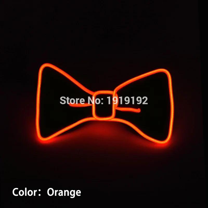 Для диджея, локтевой галстук для вечерние, бар, клуб, устойчивый на водителя 10 цветов модный дизайн светящийся мигающий светодиодный электронный галстук-бабочка - Цвет: Orange
