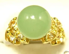 925 Серебряный Натуральный светло-зеленый драгоценный камень 18KGP Кристалл Бабочка кольцо кольца размер 6,7, 8,9# RINGE женский Цирконий Кристалл