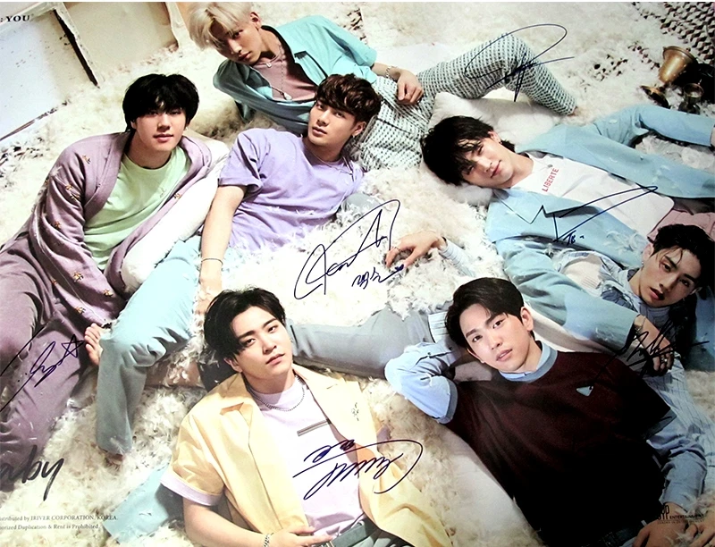 Подпись GOT7 GOT 7 autographed 3rd альбом подарок вам CD + Фотокнига 092018 |Открытки и