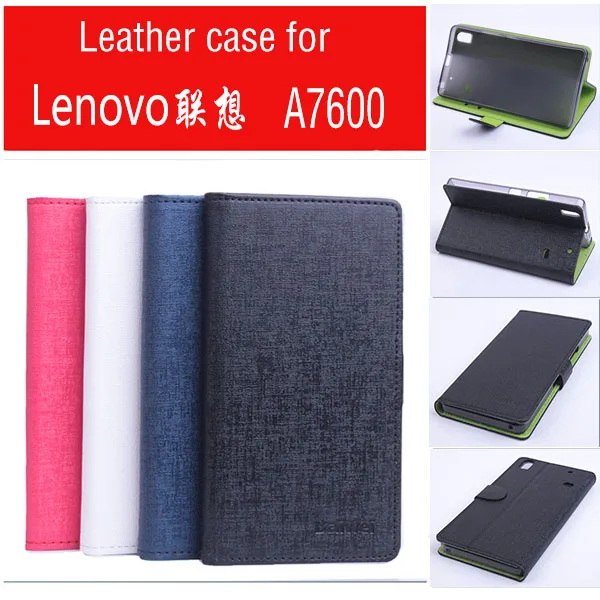 

For Lenovo A7600 Hit Color Cases Leather Flip Book Wallet Stand Card Holder Phone Case Cover for Lenovo A7600