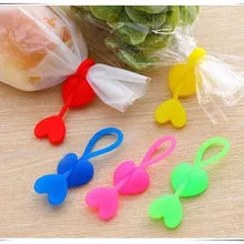 Мульти-функциональная сумка пластиковая вешалка/печать для еды зажим для закусок хранение, силикон пищевой застежка в форме сердца