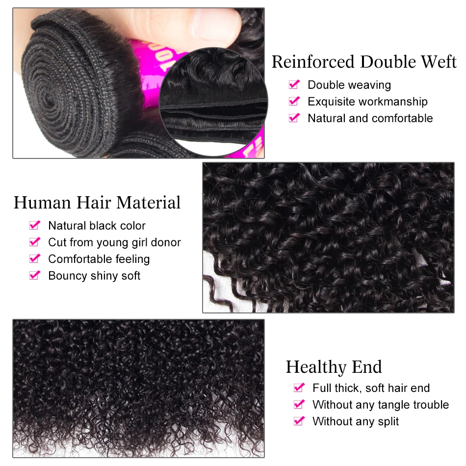 Tinashe Hair Brazilian Hair Weave Bundles Remy Human Bundles 10- 28 Inch Natural Color Curly