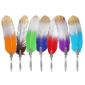 

Classical Vintage Feather Fountain Pen Calligraphy Quill Dip Pen Home Decor Gift Feather Pen Pen Nibs