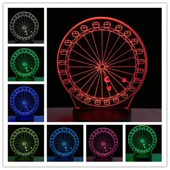 

Amroe 3D Sky Wheel LED Beauty Design LED Table Desk Lamp 7 Color Change USB Home Decoration Boy Toy Present lamp for Friend Kids