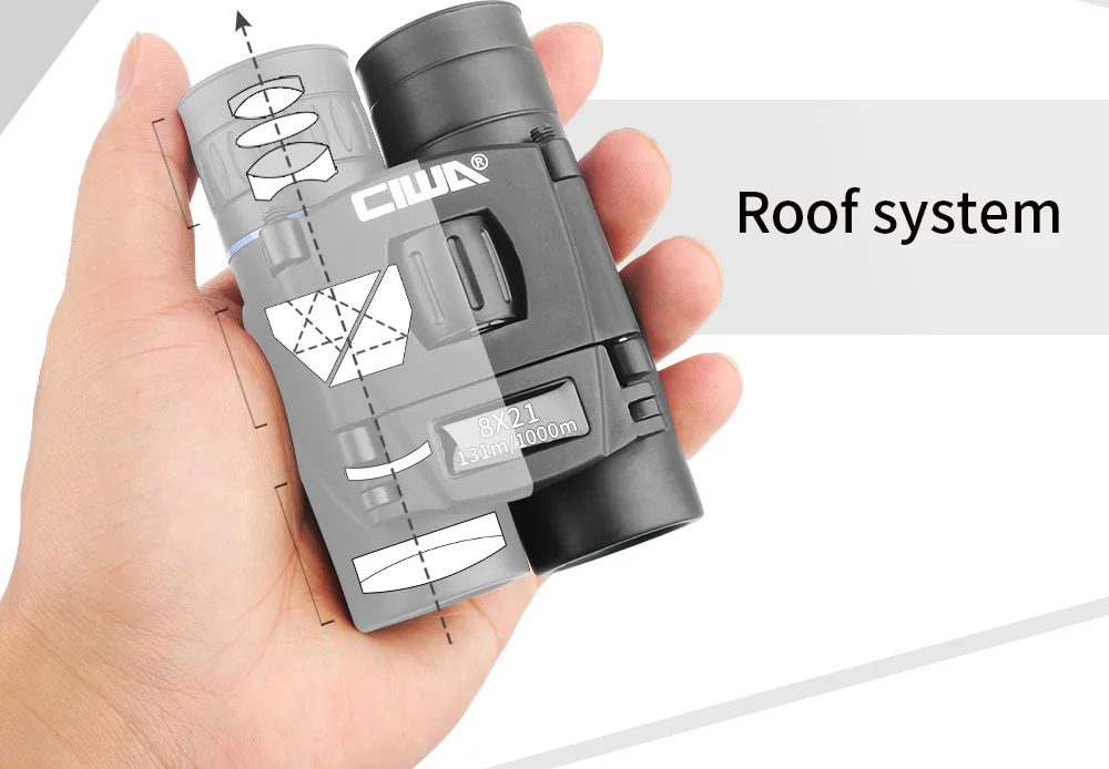 CIWA бинокль 8x21 Монокуляр видения king Профессиональный Телескопический бинокль Охота Спорт на открытом воздухе дикая природа скалолазание телескоп