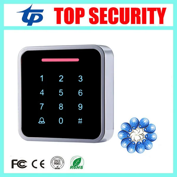 

Smart card door access control system single door RFID card access control reader touch keypad metal access control system + Key