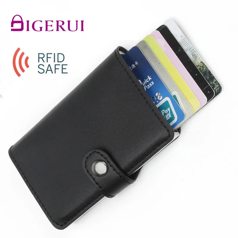 

DIGERUI RFID SAFE Foreign Trade Automatic Wallet Aluminum Alloy Card Case Anti-Degaussing Anti-Theft RFID Aluminum Bank Credit