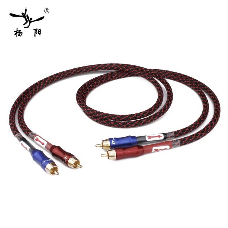 YYAUDIO HIFI стерео пара RCA кабель высокопроизводительный Премиум Hi Fi аудио 2rca к для