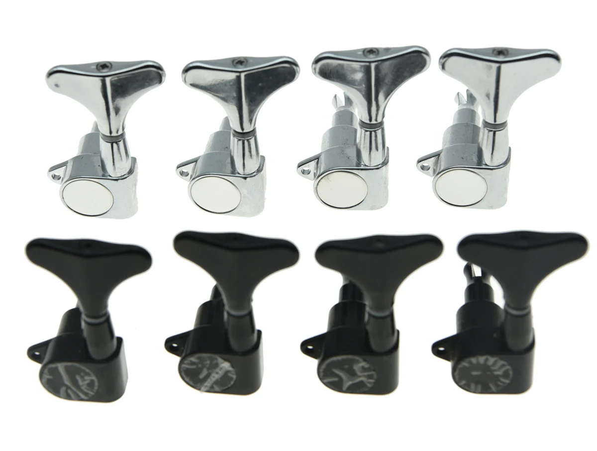 

Set of 4 Left Handed Sealed Bass Tuners Tuning Keys Pegs 4 String Bass Machine Heads 2 Colors