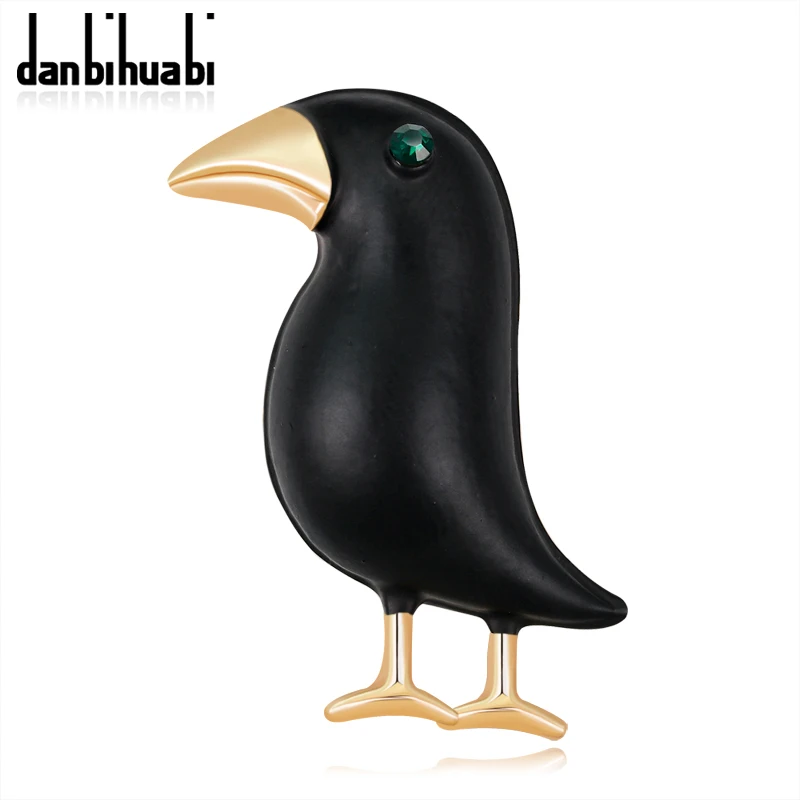 

Cartoon Black Enamel Little Crow Brooch Pins Brooches for Women Girls Banquet Party Animal Broches Scarf Pins Clips Gift