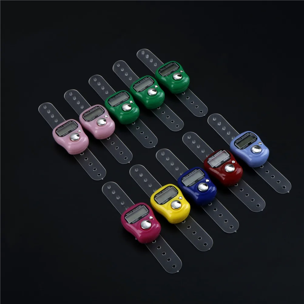

Mini Stitch Marker And Row Finger Counter LCD Electronic Digital Tally Counter For Sewing Knitting Weave Tool Random Color