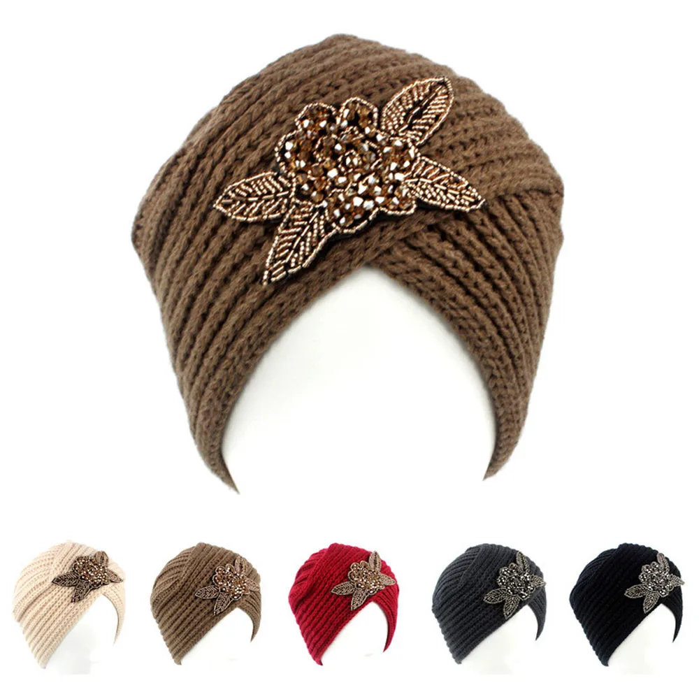 Новое поступление, женские ретро-шляпы, зимняя вязаная шапка, тюрбан, шапка с козырьком, шапка с ворсом