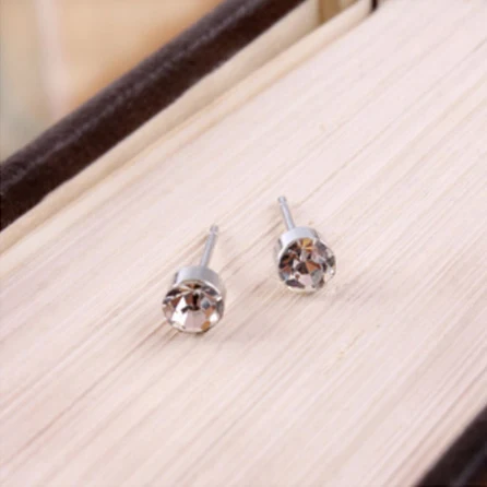 New Fashion Exquisite Stud Earrings Cute Cherry Star Crown Crystal Imitation Pearl For Women Piercing Jewelry Brincos Gift - Окраска металла: EB0003 White