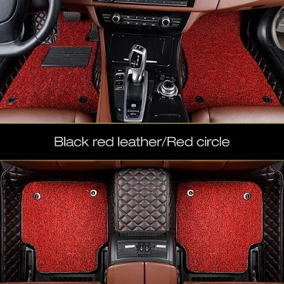 Автомобильный коврик для автомобиля Mercedes Benz W110 W114 W115 W123 W124 W210 W211 W212 AMG E43 E53 E63 200 260 стайлинга автомобилей коврики Ковры - Название цвета: Luxury Black red 2