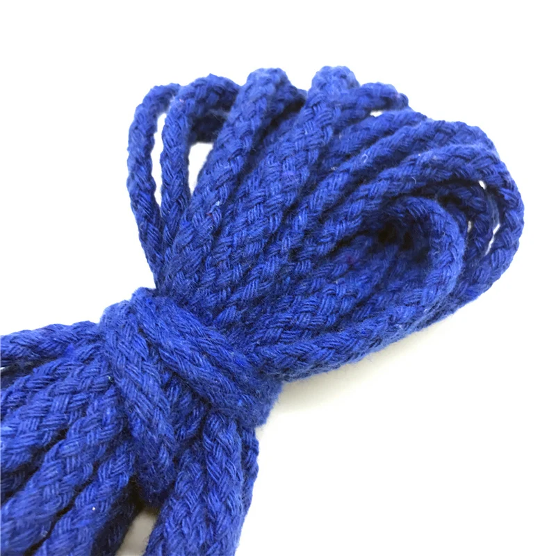 5yards 6mm Cotton Rope Craft Decorative Twisted Cord Rope For Handmade Decoration DIY Lanyard Ficelles Couleurs Thread Cord