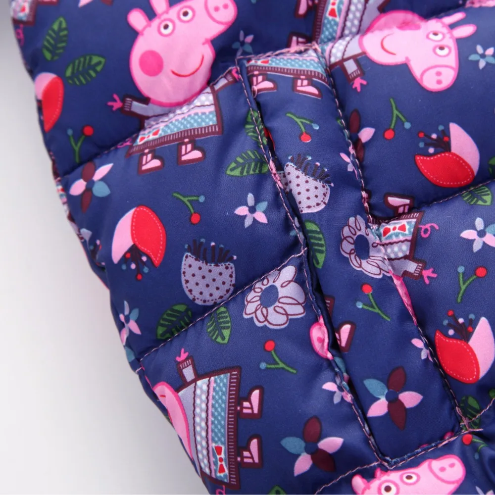 Girls Clothing Jackets 2017 New Brand Baby Girls Winter Coats Children's Warm Outerwear Windbreakers Down Parka Cute Pig 2-12Y (7)