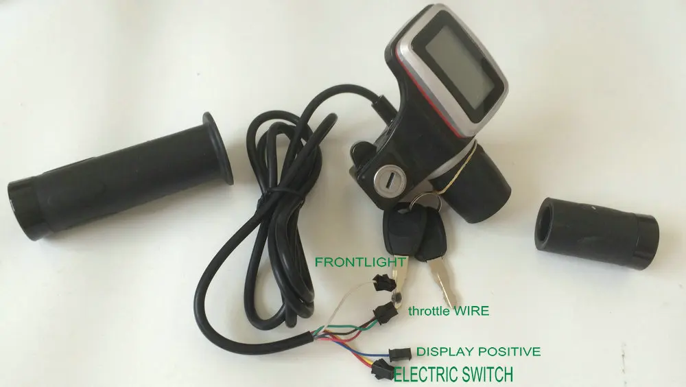 Accélérateur demi-torsion avec interrupteur de croisière et bouton rouge et  affichage Led pour vélo électrique, Scooter à pédale, moto et Tricycle -  AliExpress