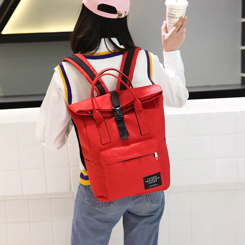 Buy New school bag female student backpack Japanese