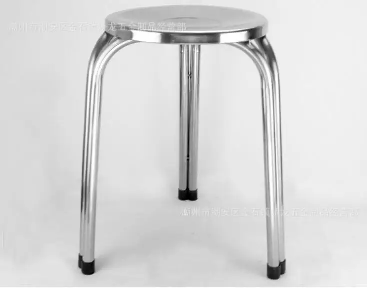 

Wholesale 47*29cm Stainless steel Non-slip Three-legged stools Round stool