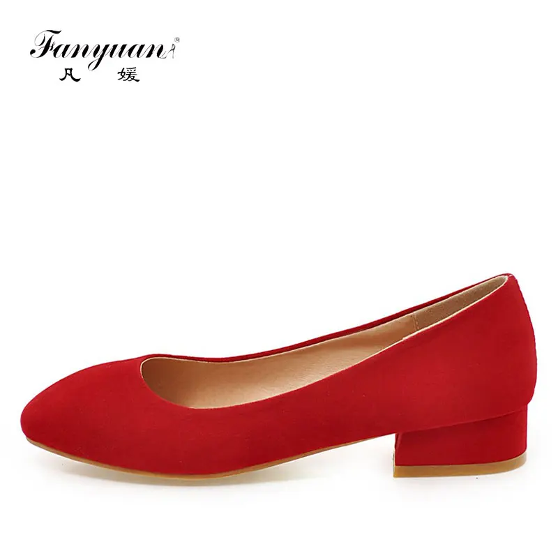 Fanyuan Round Toe Comfortable Dress Shoes for Women Concise Slip On