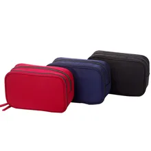 Solid color nylon layered cosmetic bag travel portable cosmetics large capacity storage bag practical Korean package Solid color nylon layered cosmetic bag travel portable cosmetics large capacity storage bag practical Korean package