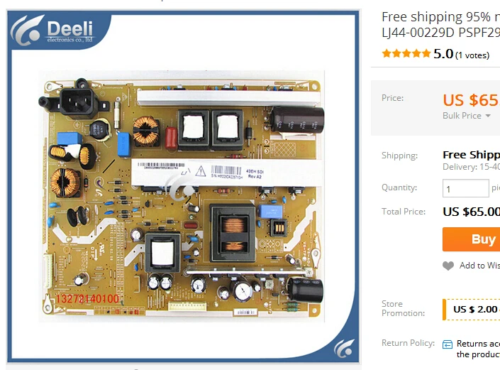 

Working good 95% new original for 42A3700i PSPF251502A LJ44-00229D PSPF291502A power board