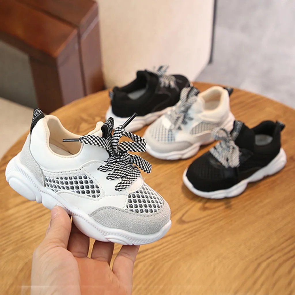 

Children's soft bottom color matching sports shoes with shoes mesh breathable non-slip comfortable sports shoes