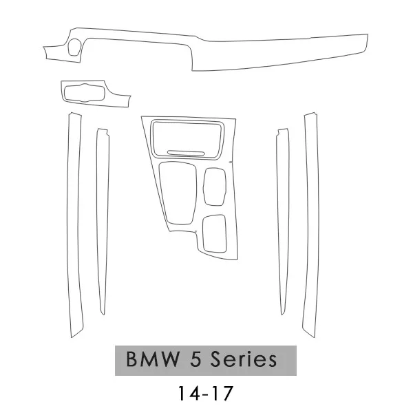 Самовосстановления внутренняя отделка защитная пленка Шестерни переключения Панель наклейка на приборную панель для BMW F10 F11 F07 Z4 E89 F25 F26 G30 F15 F16 F30 - Название цвета: F10 F11 5 2014-17