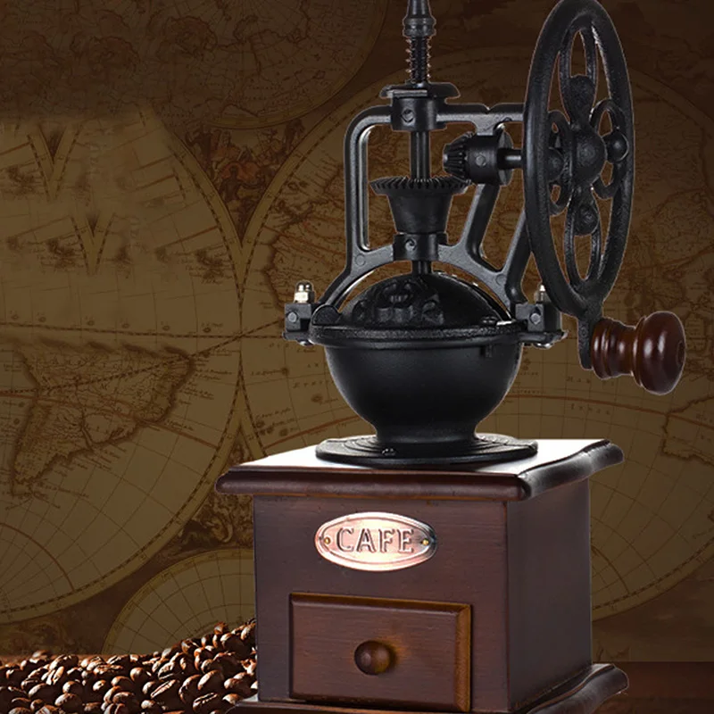 Vintage Style Coffee Grinder Manual Coffee Grinder Hand crank Roller
