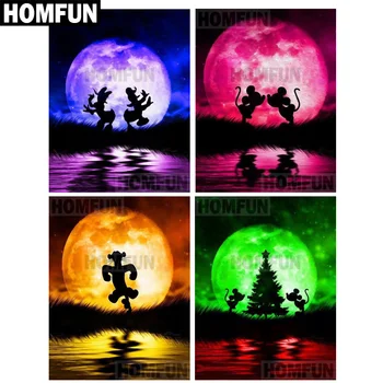 

HOMFUN Full Square/Round Drill 5D DIY Diamond Painting "Cartoon moon" 3D Embroidery Cross Stitch 5D Rhinestone Decor A00417