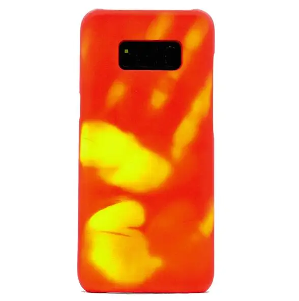 Orange Термальность Сенсор тепла индукции чехол для телефона для samsung Galaxy A50 A70 S8 S10 плюс S9 A40 S7 A20 Примечание 10 плюс A7 чехол Крышка - Цвет: Orange