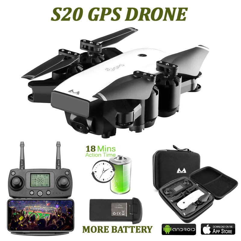 Складной Квадрокоптер SMRC S20 1080P Wi Fi FPV|Радиоуправляемые вертолеты| |