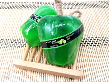 

Thailand Siam Herb 100% natural green apple fruit Oil Handmade Soap skin cleansing wash Acne Treatment Shrink Pore Face Care