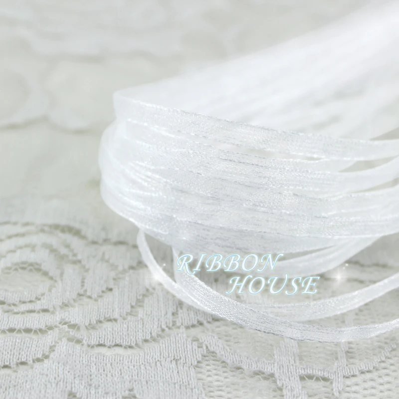 Organza Ribbon 3mm 40 meters/lot Gift Wedding Christmas Decoration Wrapping Lace