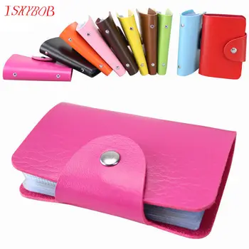 

24 card slots Men's Wallet Leather Visiting Cards Credit Card Holder Case Wallet Business Card Package Women's Handbags
