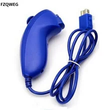 Nunchuck Video Game Pad Accessories Controller for Nintendo Wii Console Remote blue color Contoured to perfectly fit a player’