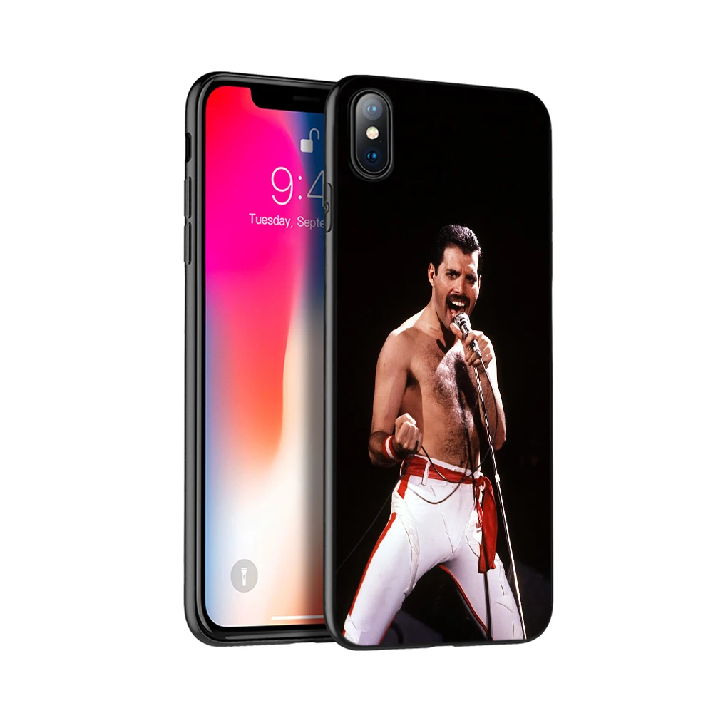 Черный чехол ТПУ для iphone 5 5s se 6 6s 7 8 plus x 10 силиконовый чехол для iphone XR XS 11 pro MAX чехол Фредди Меркури Queen band - Цвет: 17974