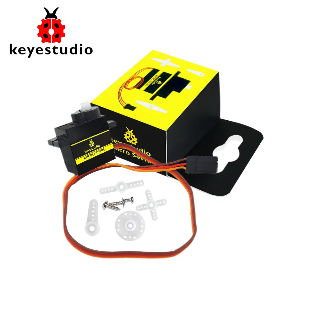 Бесплатная доставка! Keyestudio Micro Servo SG90 0 180 градусов для Arduino Smart Car Robot /Aircraft / CE
