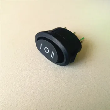 

30pcs rocker switch 125V 10A 250V 6A KCD1-105-3 oval rocker switch KCD1-115 Black 3 pin 3 dear ON-OFF-ON