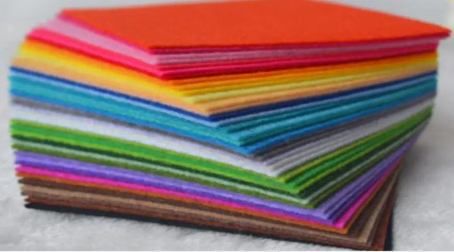 40 colors 30*30cm Felt Fabric Polyester Non woven Felt 1mm Thick