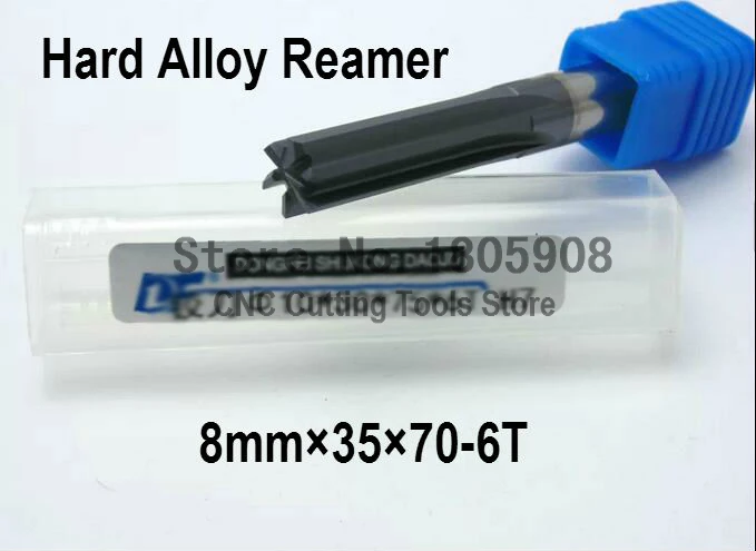 Free shipping 1PCS 8mm *35*70mm coating straight shank tungsten carbide reamer Hard alloy machine chucking steel K10 | Инструменты