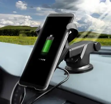 FEBIDEA автомобильное крепление Qi Беспроводное зарядное устройство для iPhone X XS XR MAX